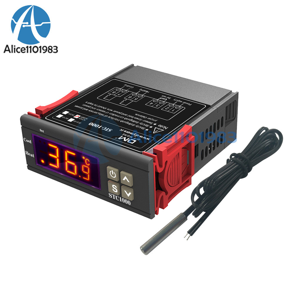 STC-1000 110V-220V All-Purpose Temperature Controller Thermostat Aquarium Sensor