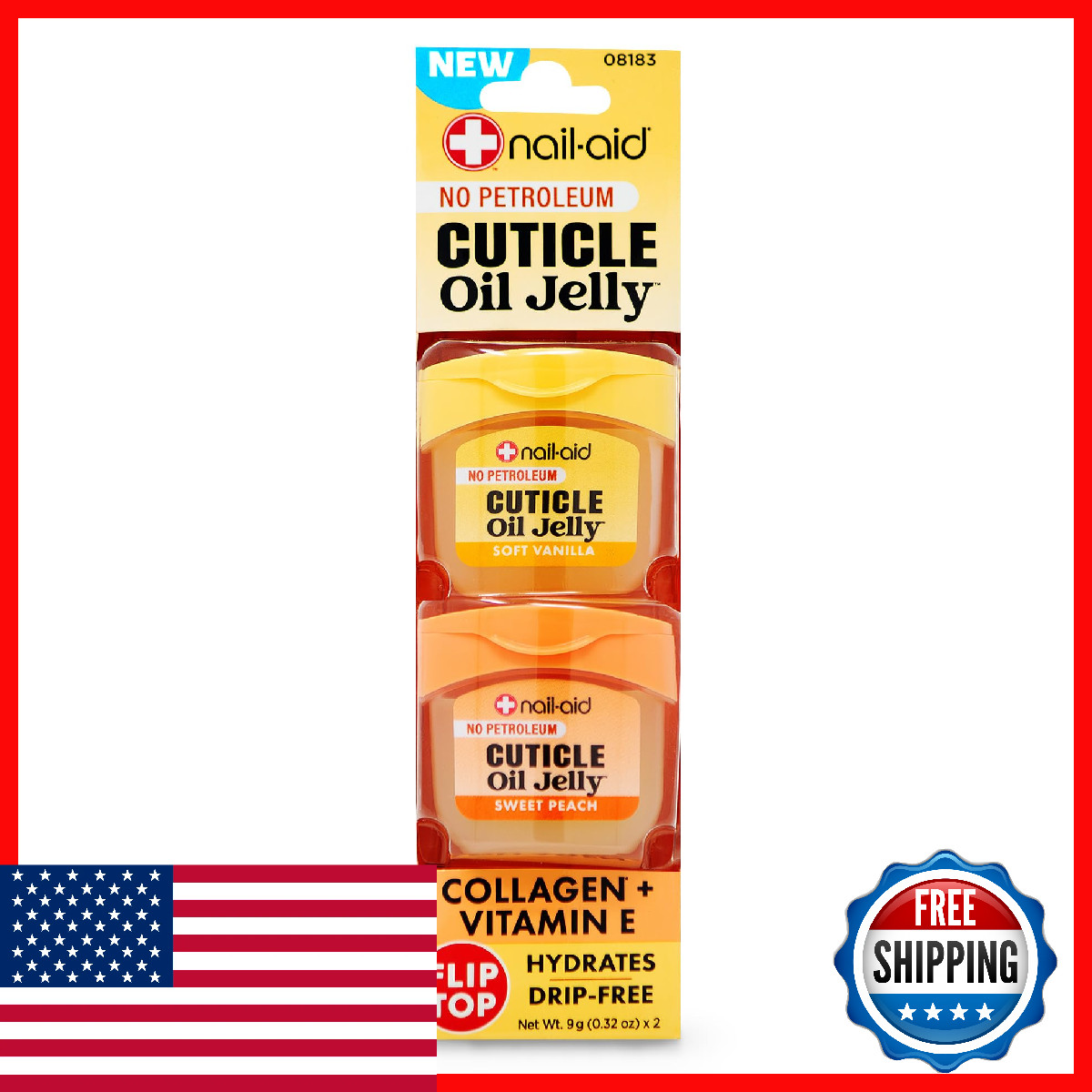 Nail-Aid Cuticle Oil Jelly, Press-On Friendly, Non-Drip Treatment for Dry Cuticl