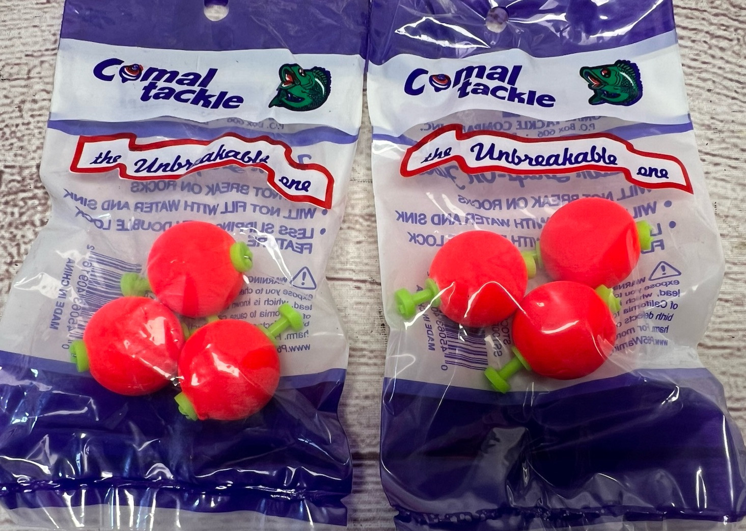 2X Comal Tackle, Round Snap-On Foam Fish Float Bobber, 1” Orange, 3 In Each Pack