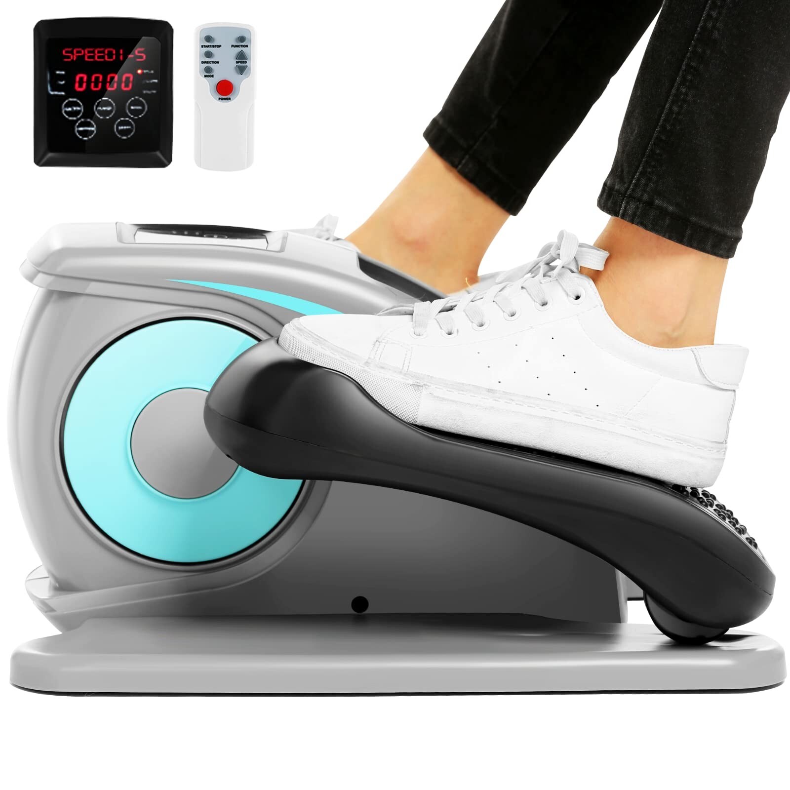 ANCHEER Under Desk Elliptical, Electric Ellipse Leg Exerciser While Sitting f...