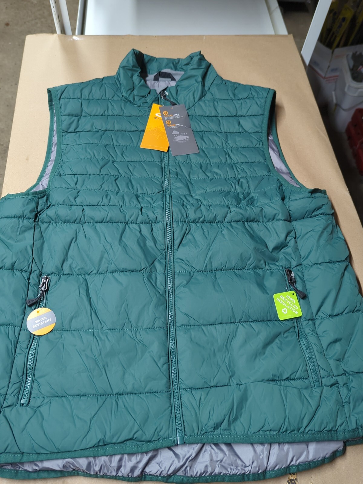 Champion C9 Premium Lightweight Puffer Vest Taffy Green Large