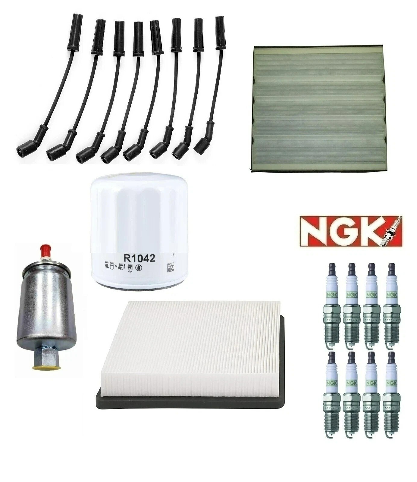 NGK Tune Up Kit 10.5" for 2003-2005 Chevrolet GMC Silverado Sierra 4.8L 5.3L