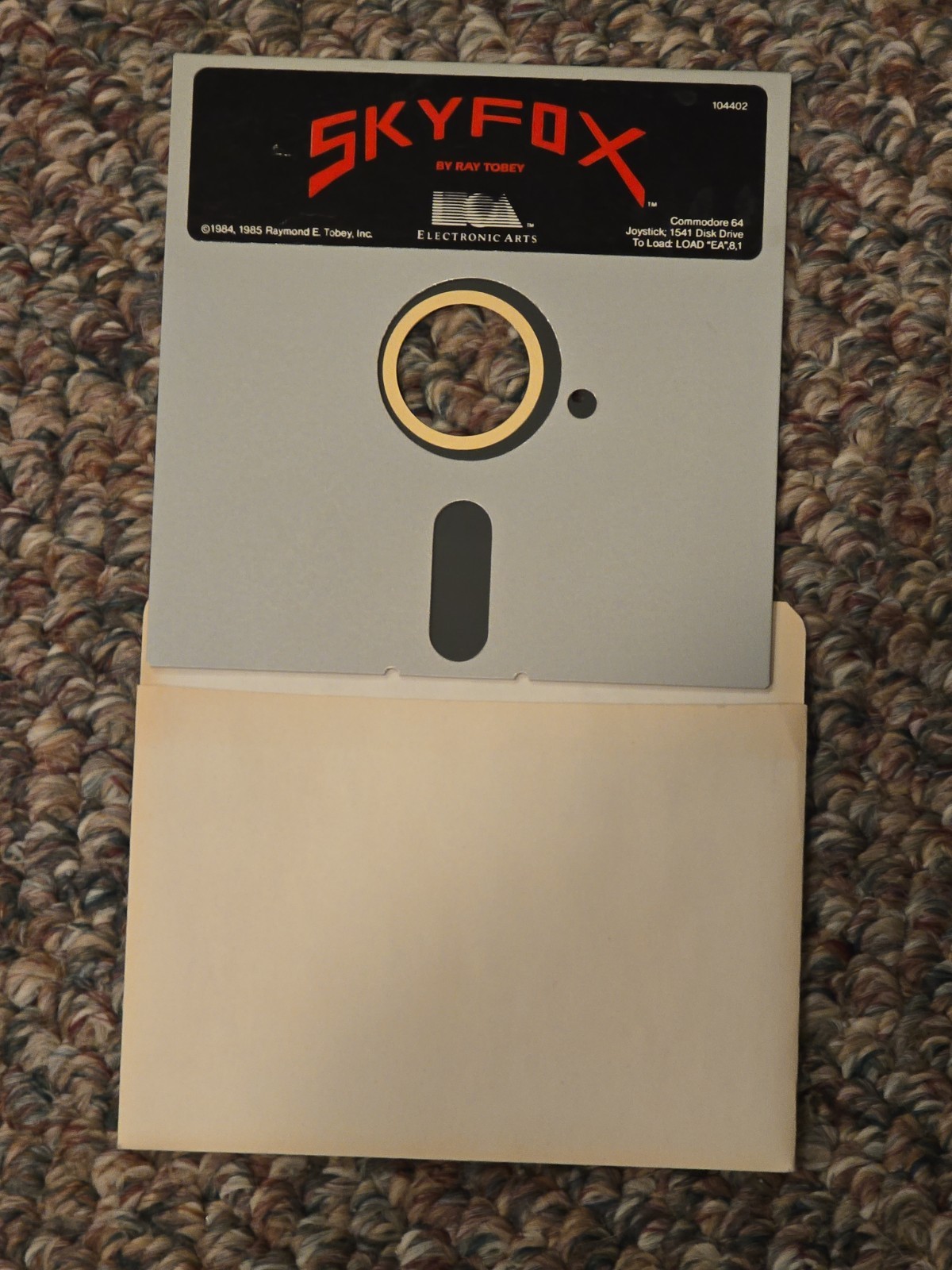 Commodore 64  -- SKYFOX 5.25 Floppy Disc 1985