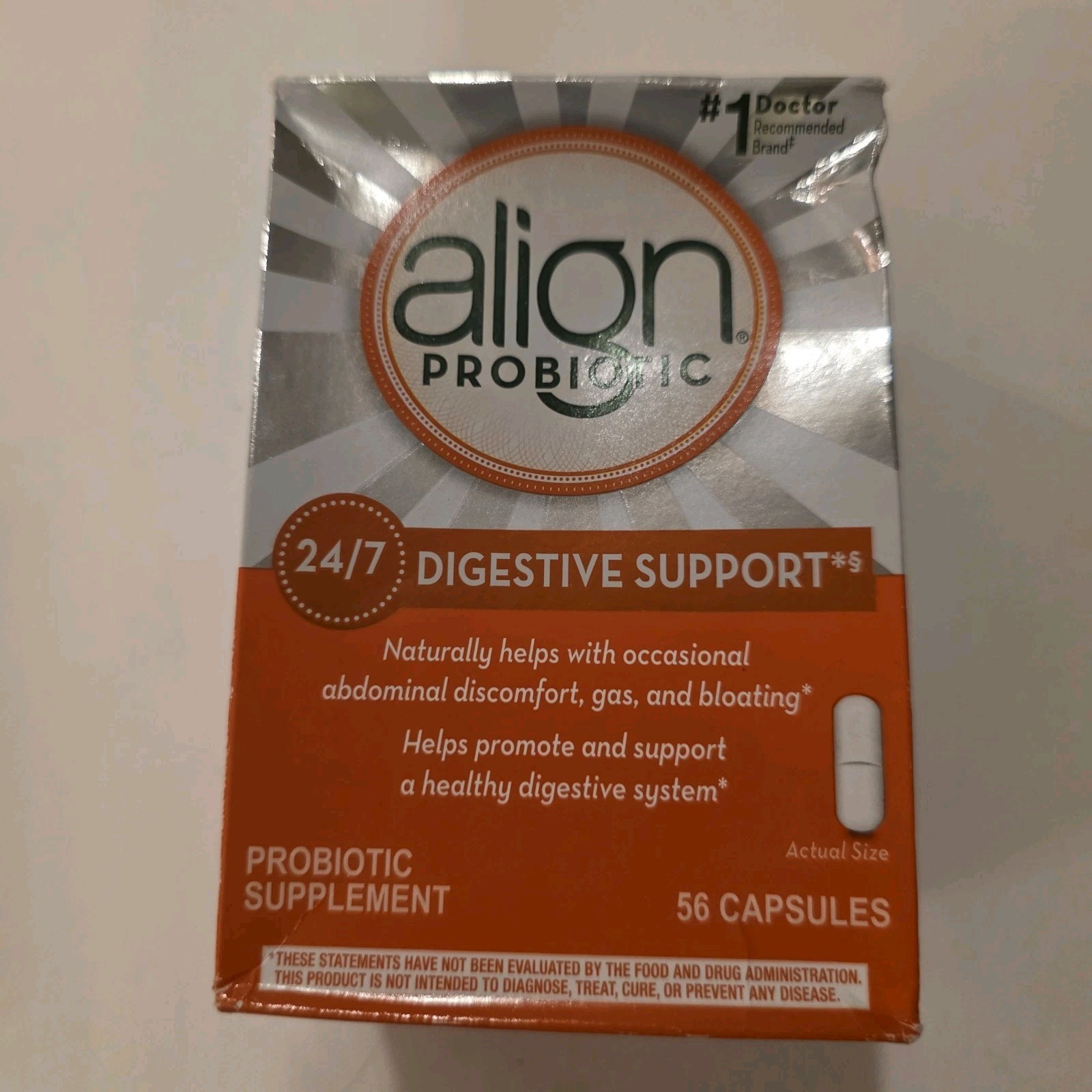 Align Probiotic Supplement 24/7 Digestive Support 56Ct Exp 2027+