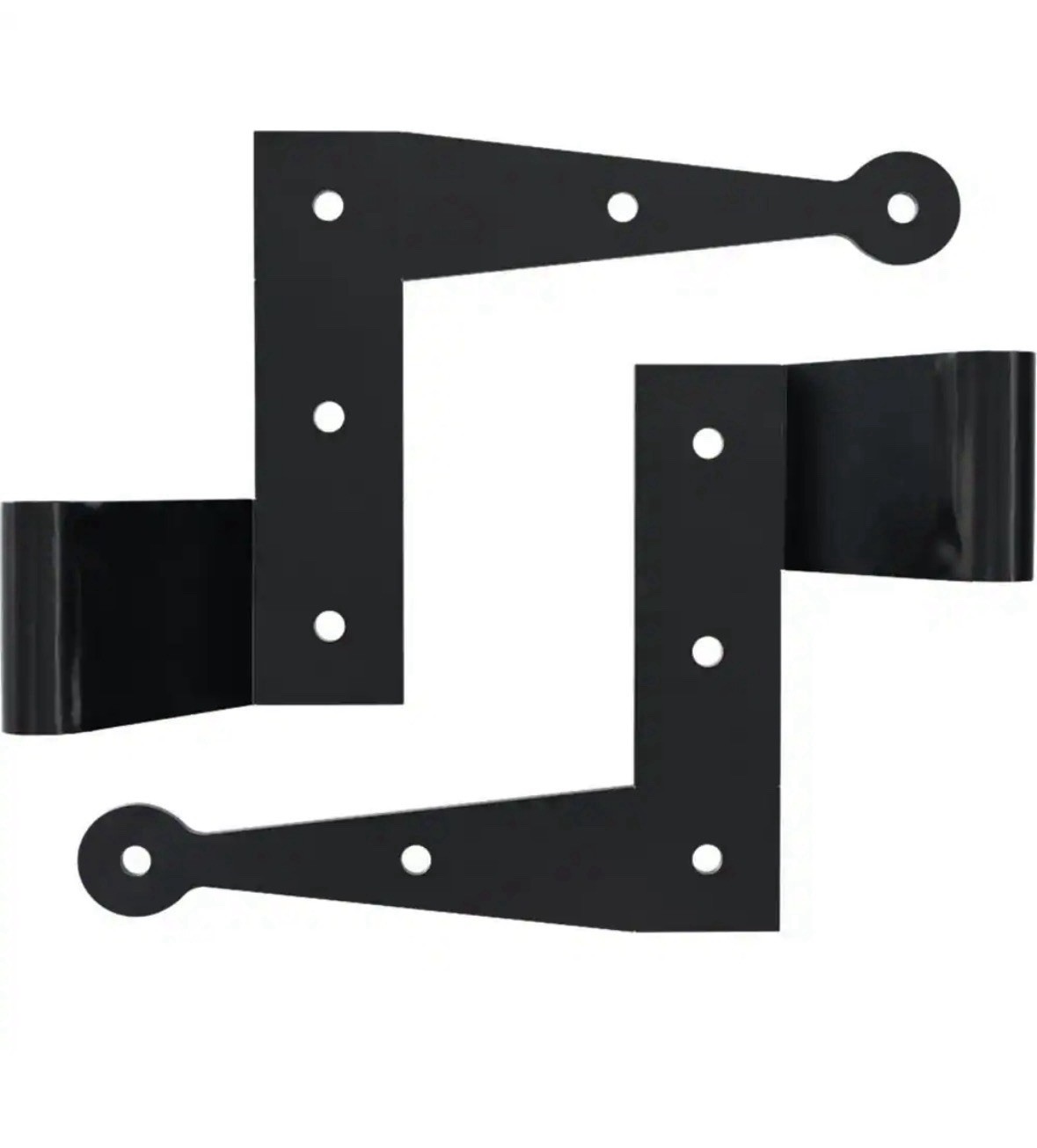 10 Pcs  SteelTek L-Hinge with 0-in Offset 304 Stainless Steel, Powder...