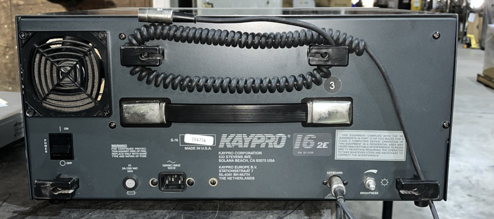 VINTAGE KAYPRO 16 2E Kaypro 16 /2e RAM LUGGABLE PC COMPUTER