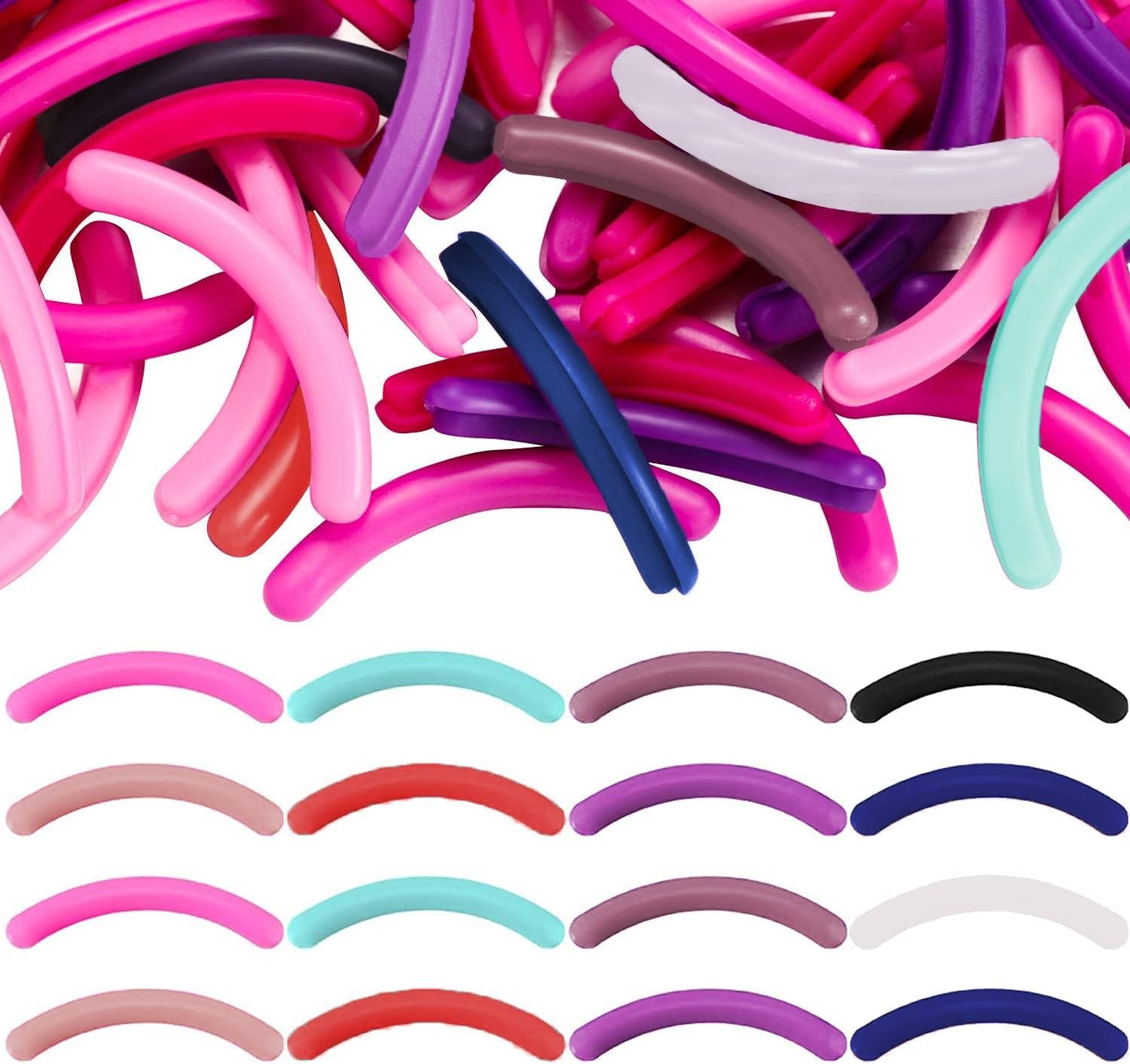 28pcs Eyelash Curler Refill Pads - Silicone Rubber Universal Eye Lash Curler Rep
