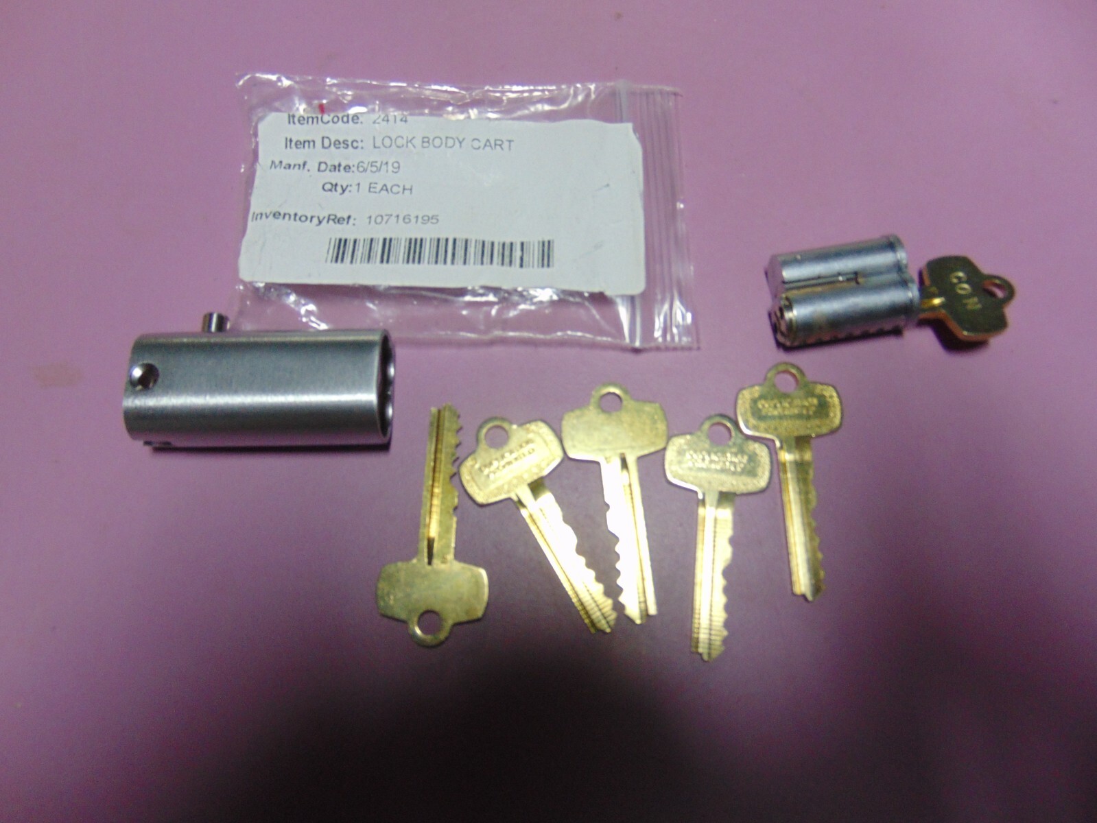 1 - OLYMPUS LOCK 724VR IC CORE FILE CABINET/MEDICAL CART PUSH LOCK   LOCKSMITH