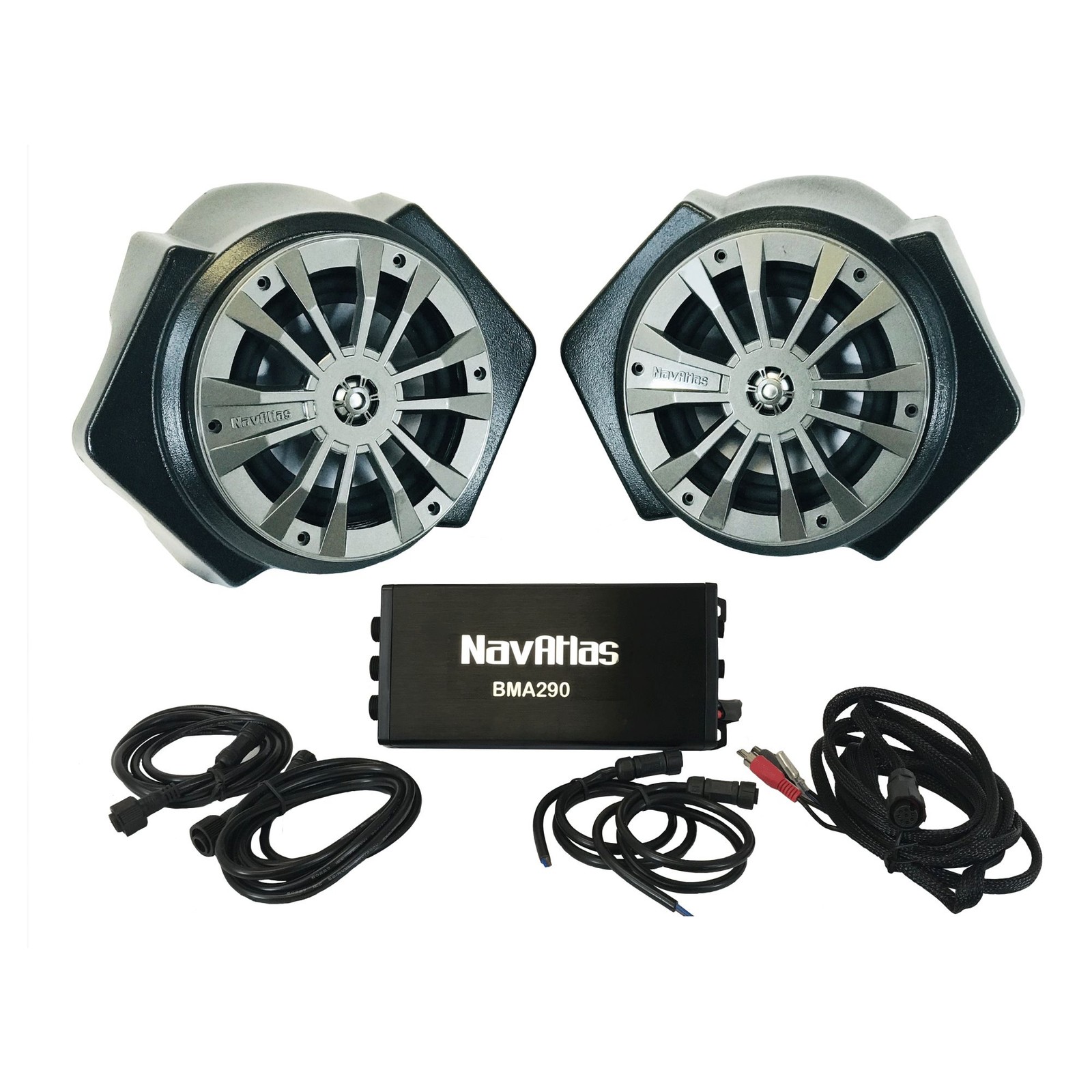 NavAtlas NRZ7PK 6.5" Speaker Pod System w/ 300W Amp for Polaris RZR 2016-2020