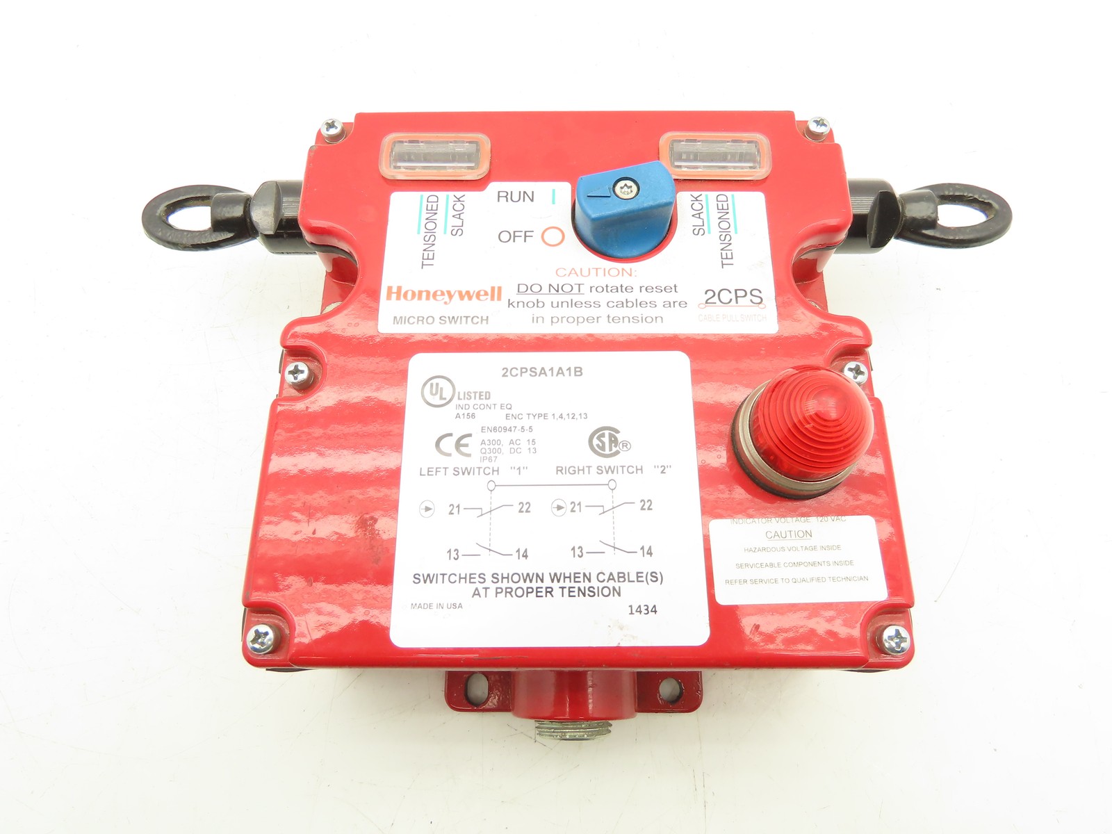 Honeywell 2CPS Cable Pull Micro Switch IP 67 250VAC 2NC/2NO