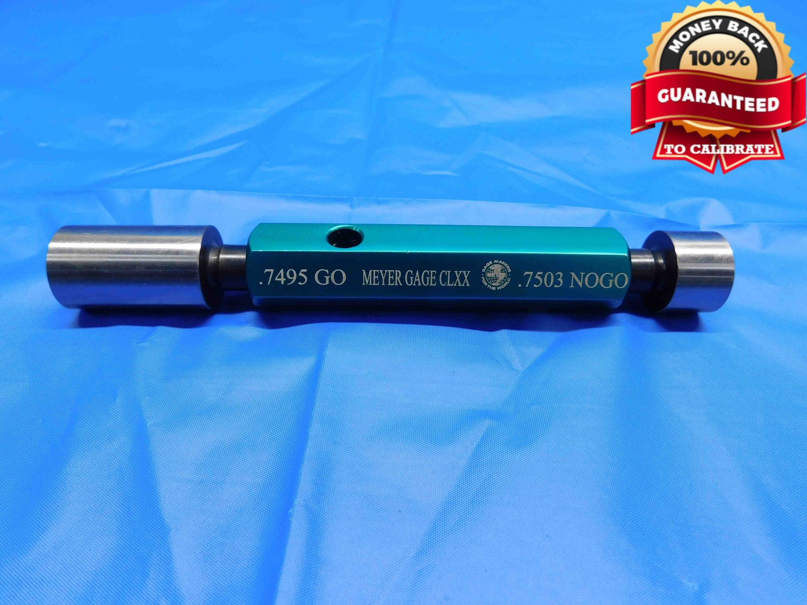 .7495 & .7503 CLASS XX PIN PLUG GAGE GO NO GO .7500 +.0003 OVERSIZE 3/4 19 mm