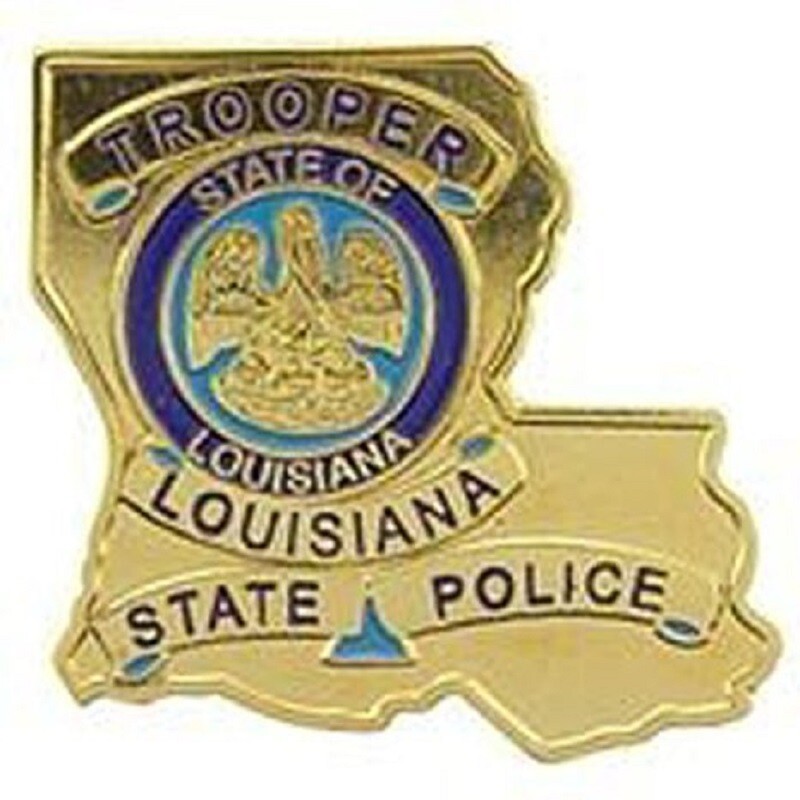 LA LOUISIANA STATE POLICE TROOPER MINI BADGE PIN - NEW POLICE LAPEL PIN 1"