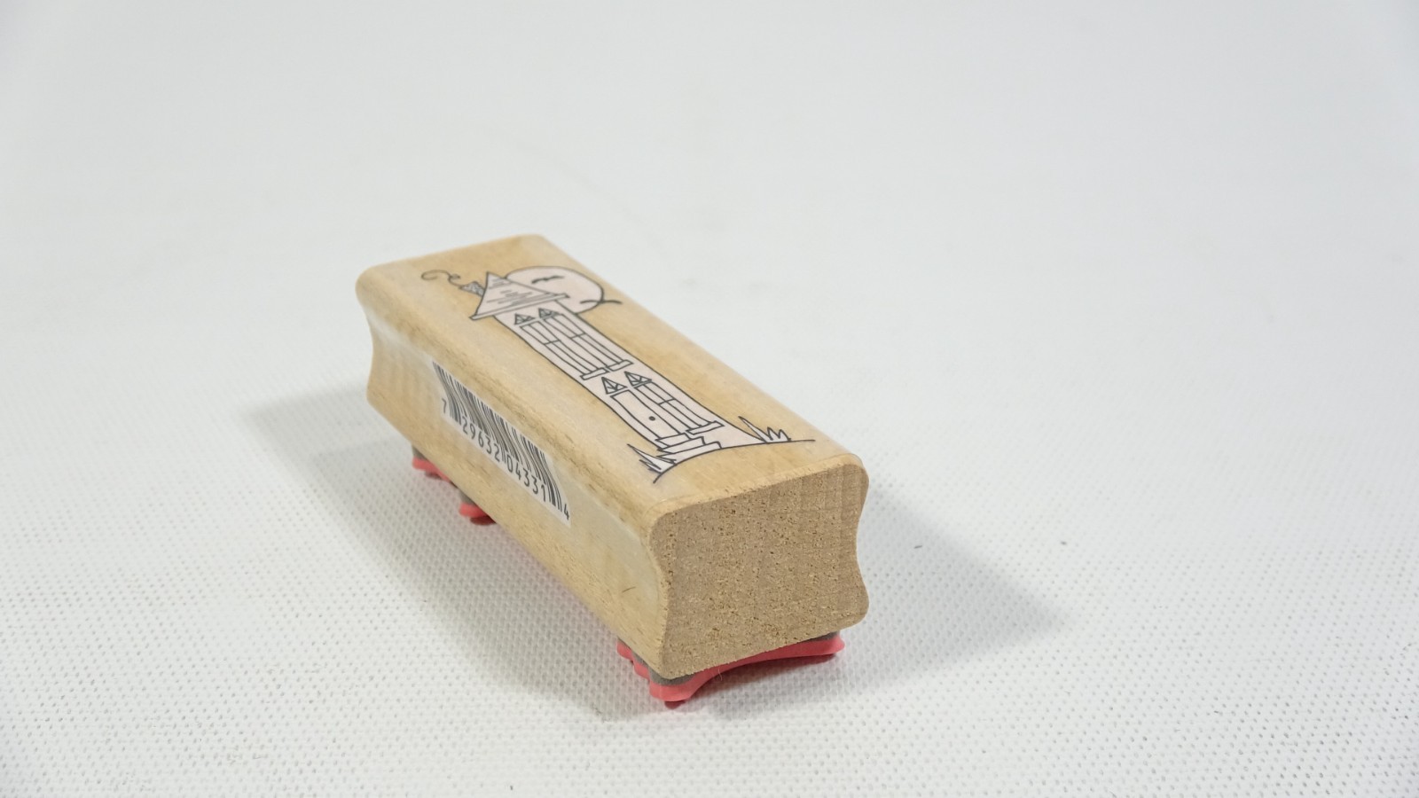 2007 Hampton Art Kolette Hall Vertical Haunted House Rubber Stamp
