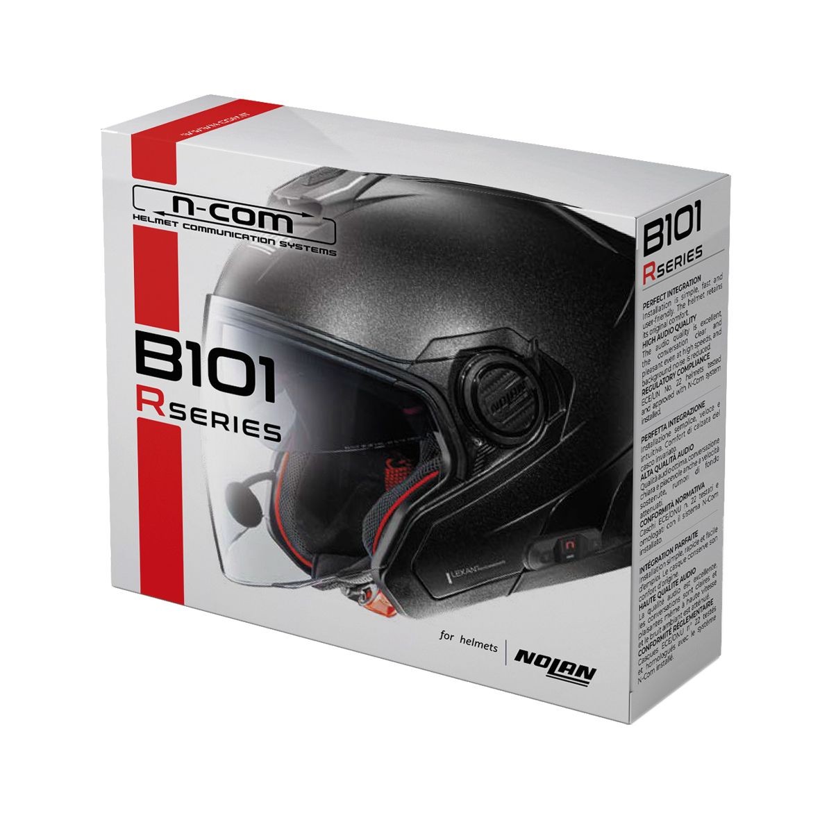N-COM B101 R Bluetooth Basic Intercom for Nolan/Grex Headphones