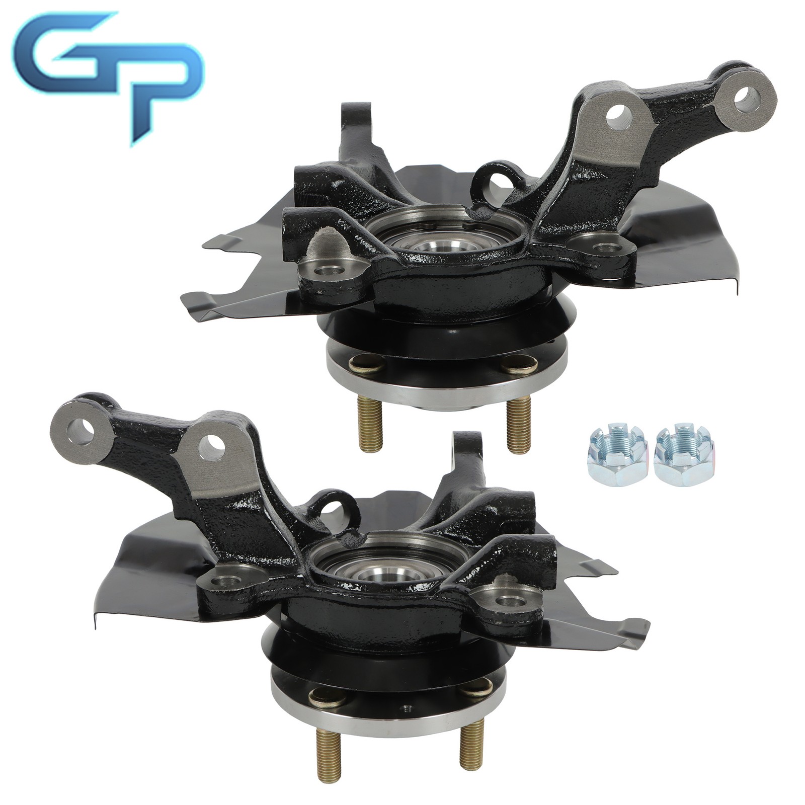 2x Front Left & Right Steering Knuckle Assembly For Hyundai Accent 2007-2011