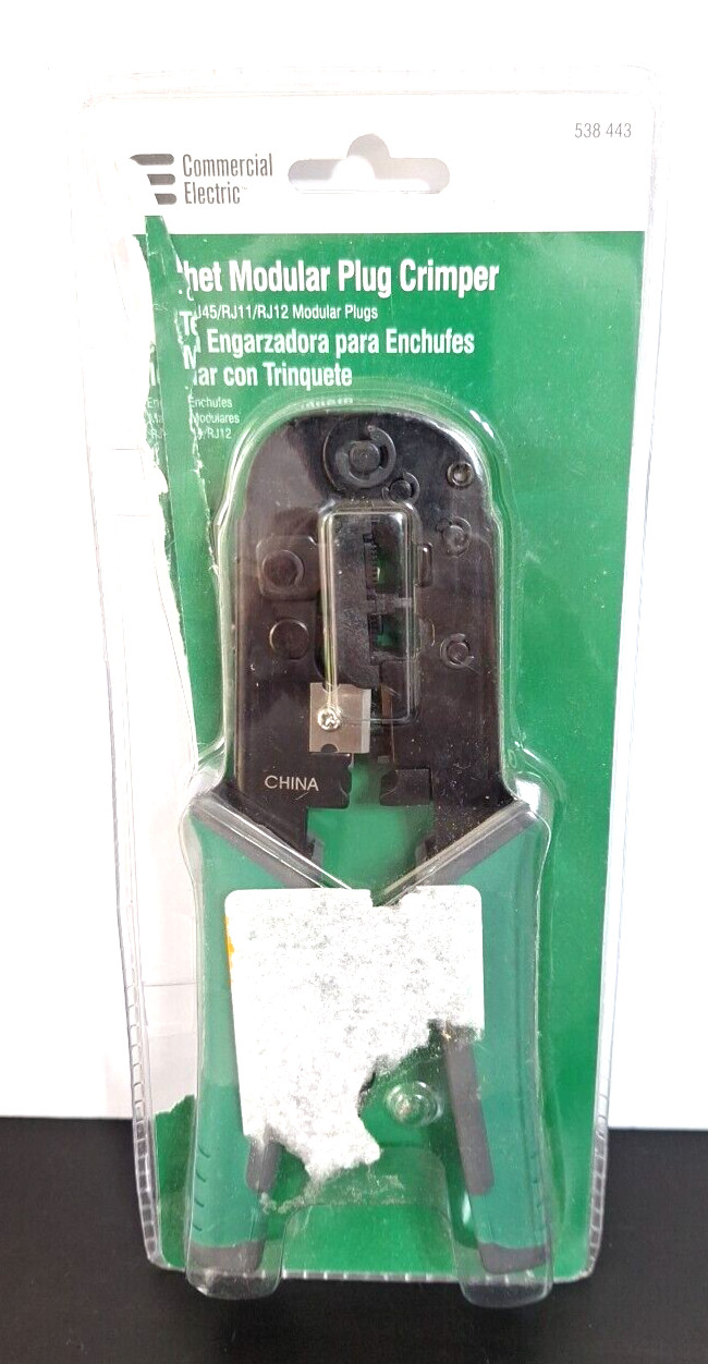 Commercial Electric Ratchet Modular Plug Crimper 538-443