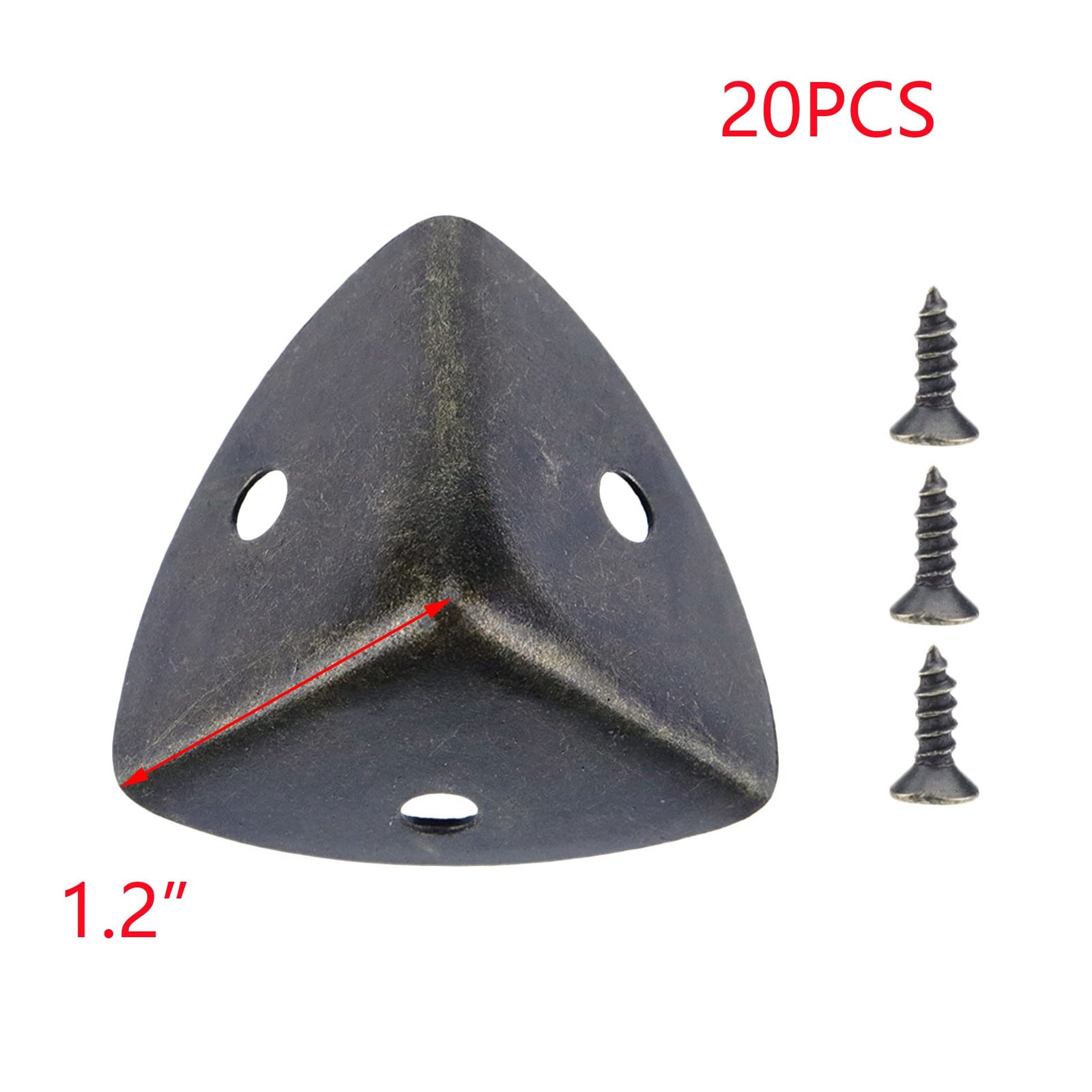 20 Pack Metal Box Corner Protectors Shelf Edge Protector Guards with Screws