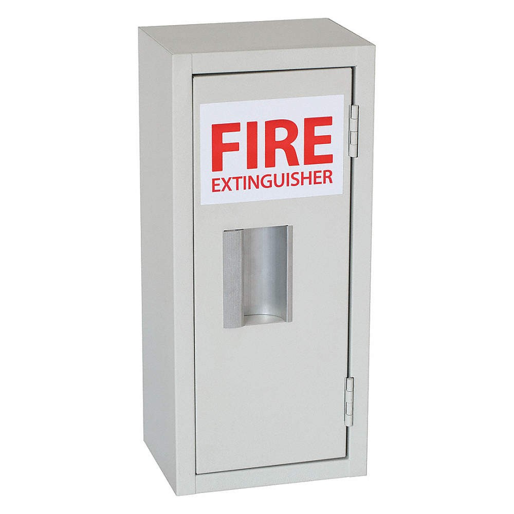GRAINGER APPROVED 35GX42 Fire Extinguisher Cabinet,Cream,Steel 35GX42