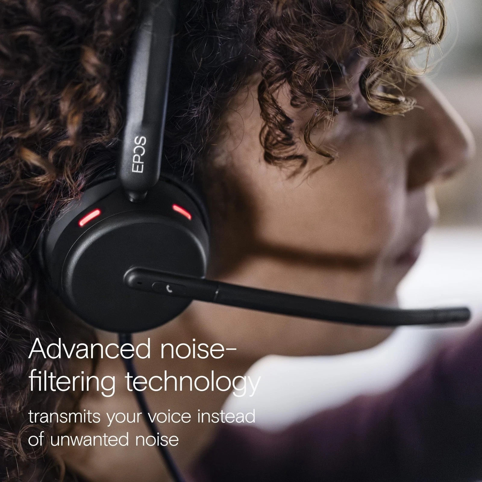 EPOS IMPACT 460 USB-C & USB-A Wired Headset with Noise Filtering - Black