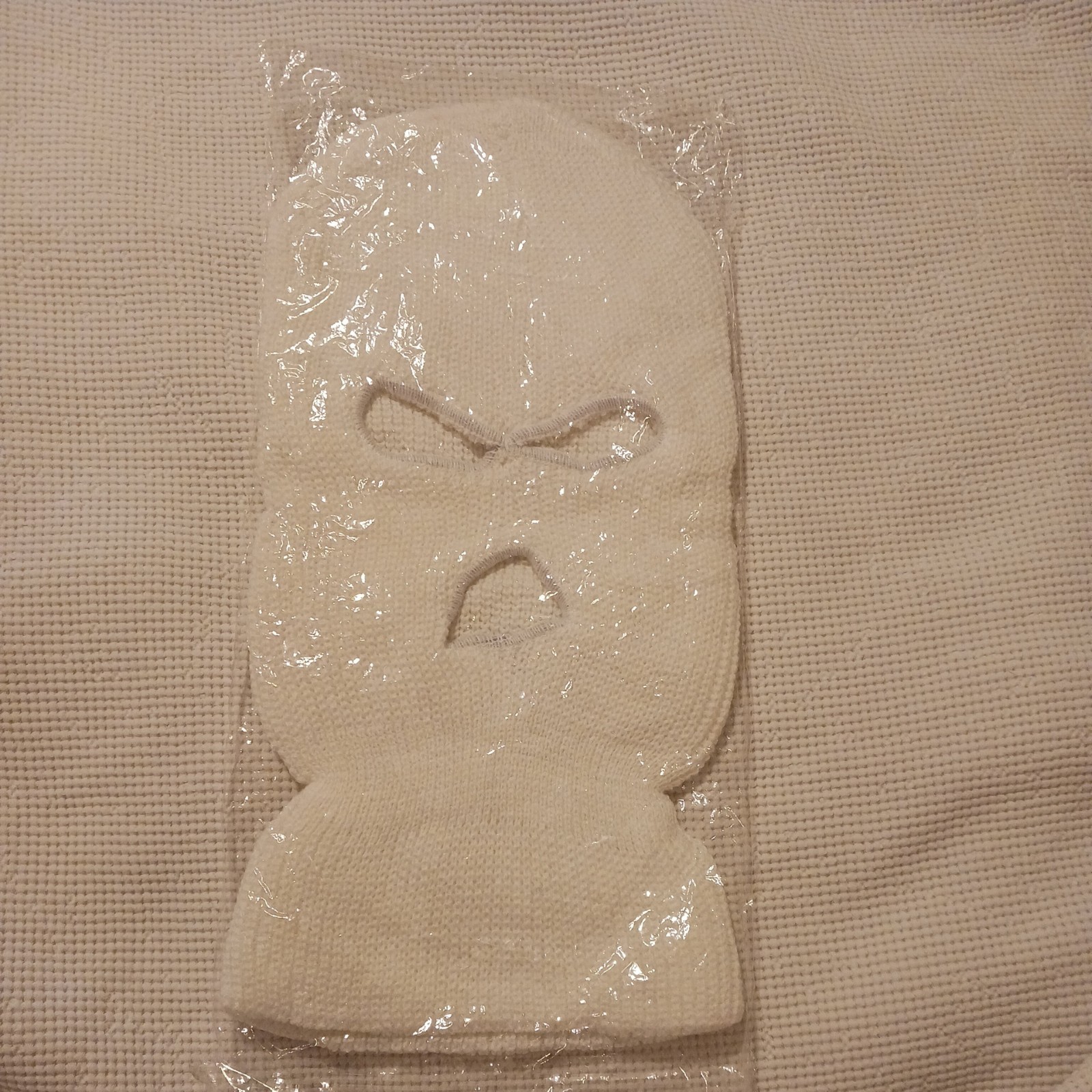 New! White Knit Skimask - Unisex White Skimask