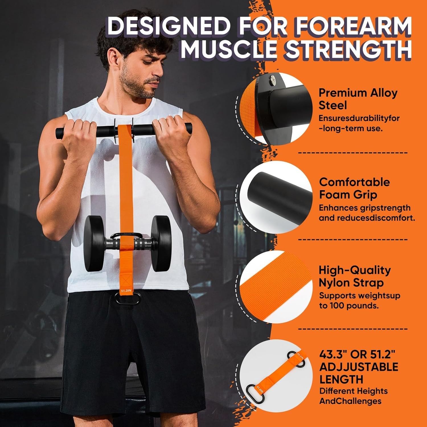 Forearm strength trainer and wrist roller