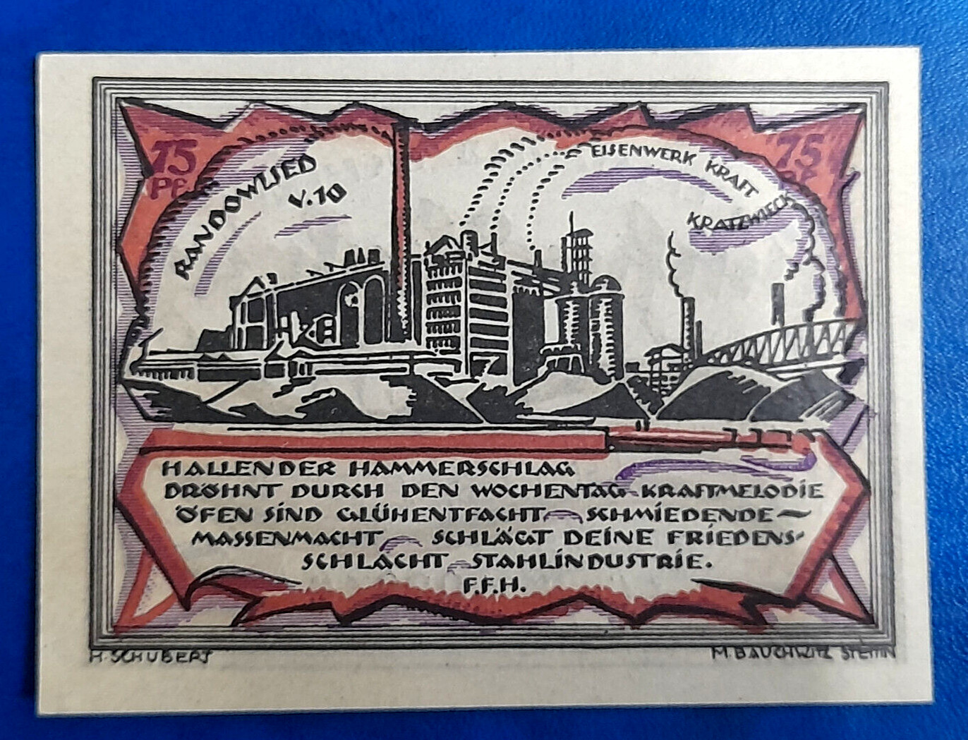 STETTIN (SZCZECIN) NOTGELD 75 PFENNIG 1921 EMERGENCY MONEY GERMANY (29138)