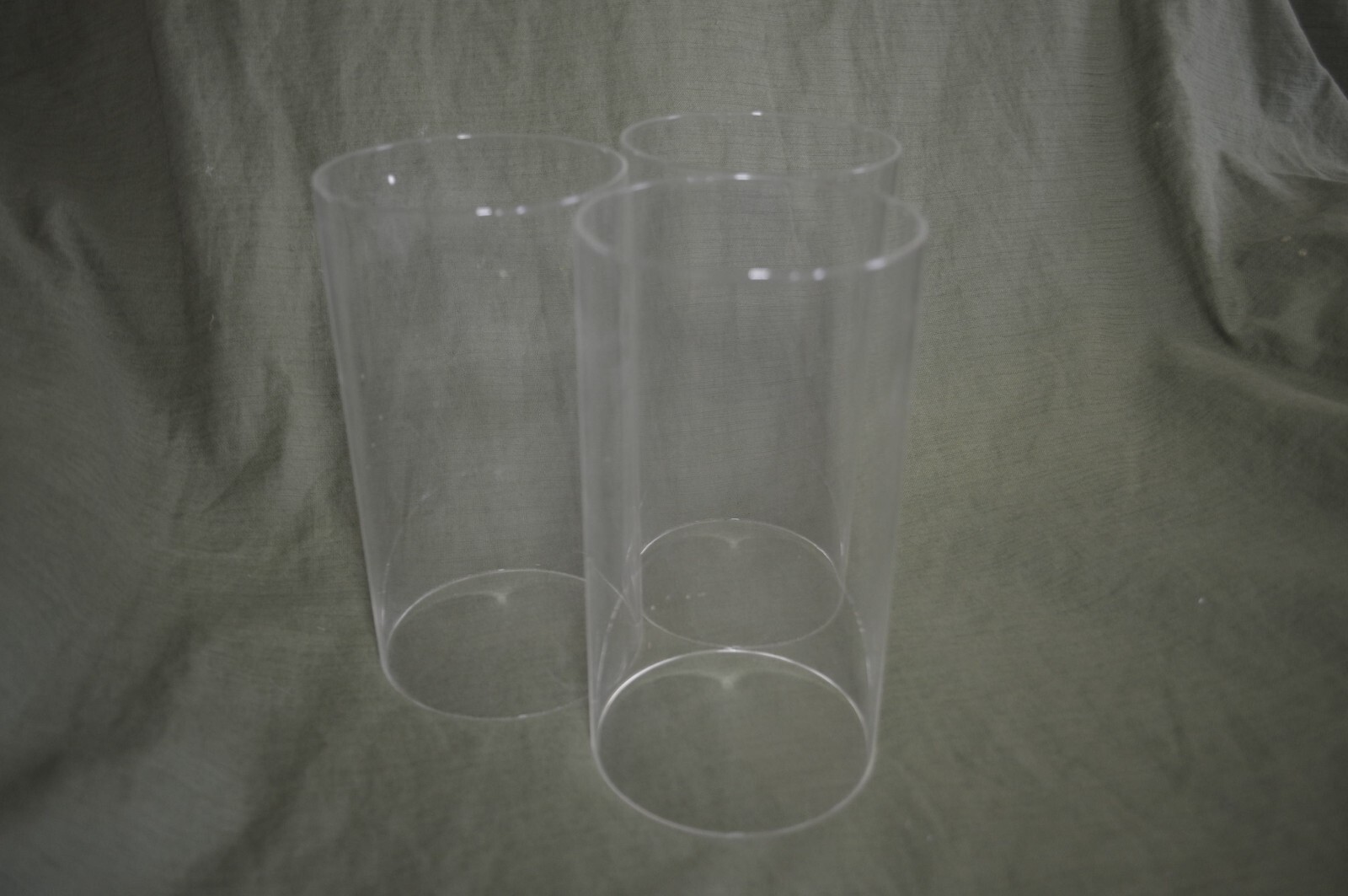 Clear Glass Globe Candle Cover Size 3 7/8 OD x 7 1/8 inch Lot of 3