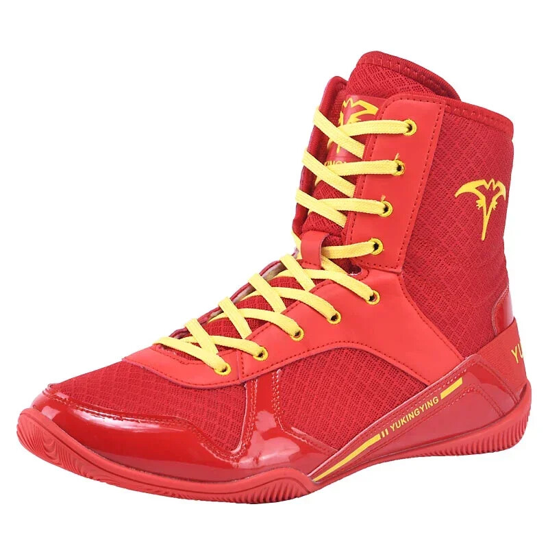 Men Wrestling Shoes Lightweight Breathable Non Slip Professional Boxing Sneakers