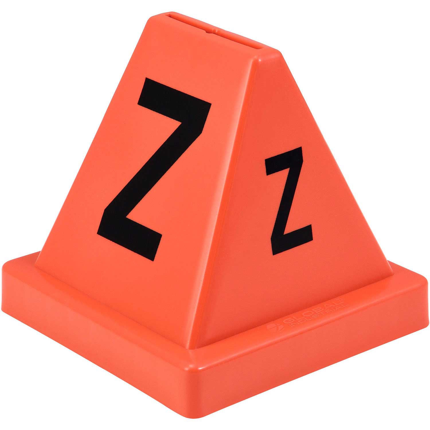Lettered Cones A-Z 4-1/2"L x 4-1/2"W x 4-3/8"H Red