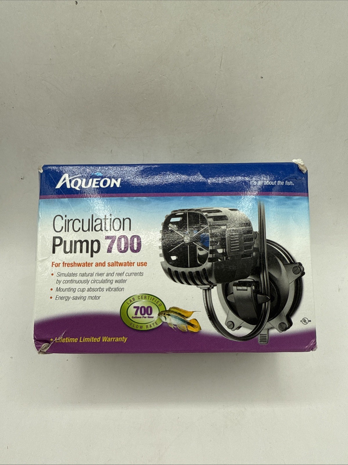 AQUEON Circulation Pump 500 for Freshwater/Saltwater Aquariums   New & Sealed!!