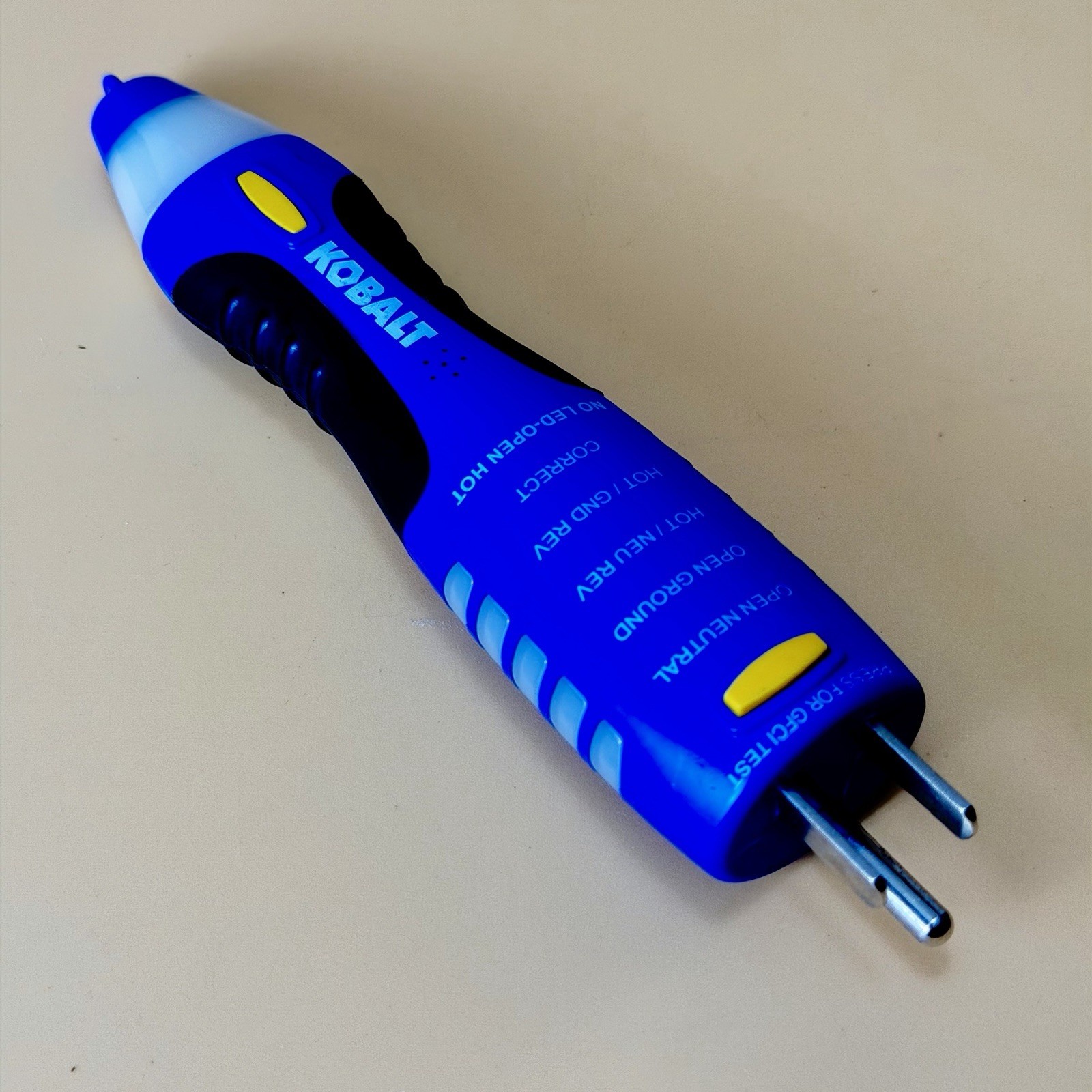Kobalt Voltage & GFCI Outlet Tester, CAT III 1000V, LED, Tested Working Good
