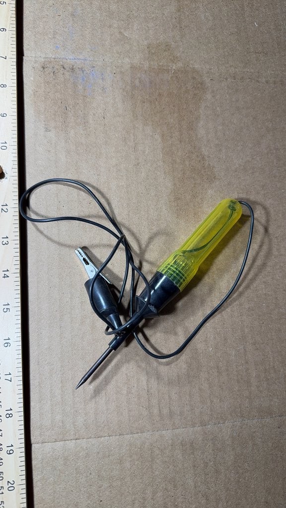 Vintage Automotive Circuit Tester with Yellow Handle