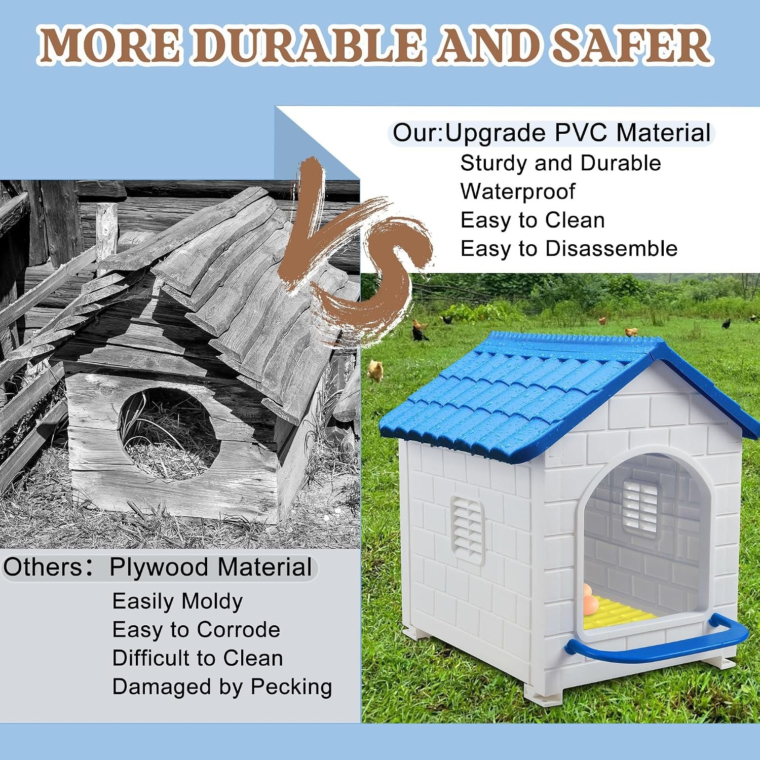 Nesting Box for Chicken Plastic Single Compartment Chicken Nesting Box