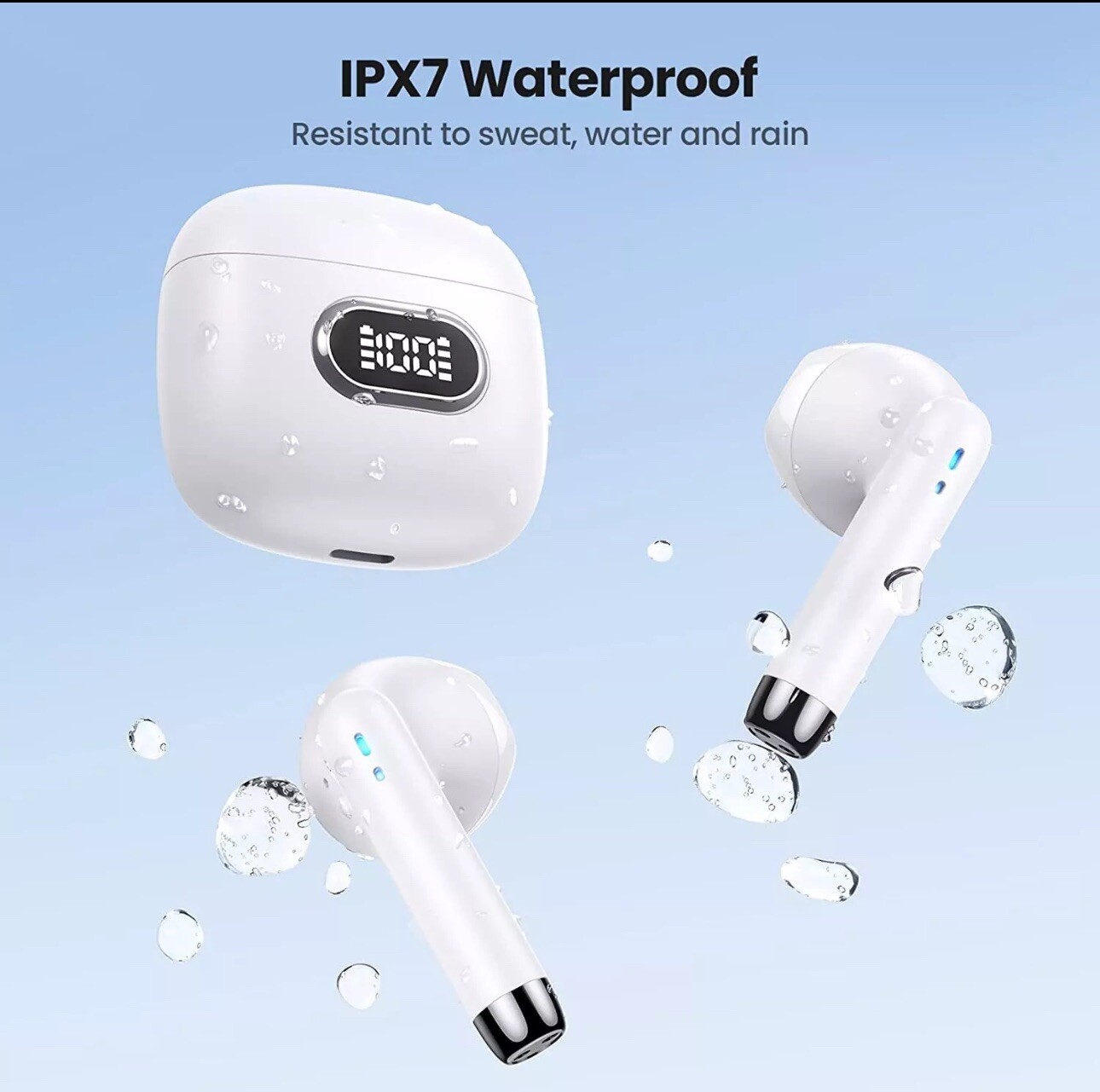 Wireless Headphones TWS Earbuds Bluetooth Stereo Headset for iPhone 15 Pro
