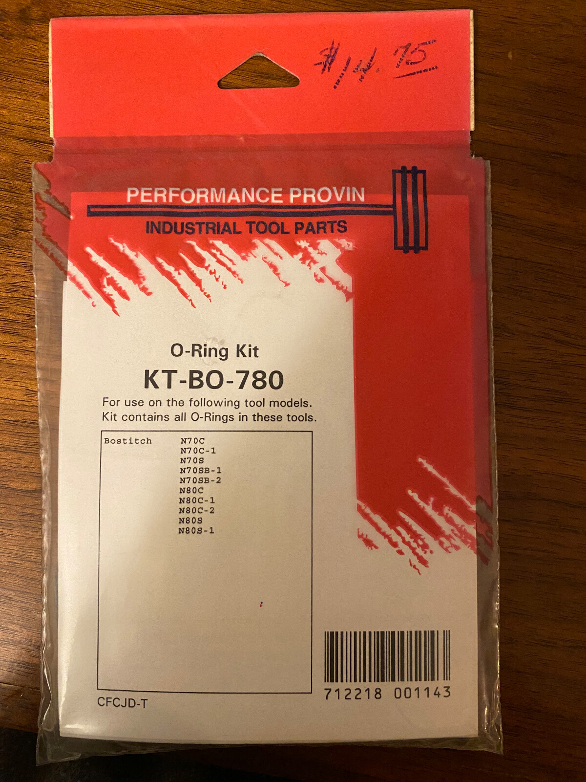 RELIABILITY PROVIN O-RING KIT KT-BO-780 KTBO780 for Bostitch  (NEW)
