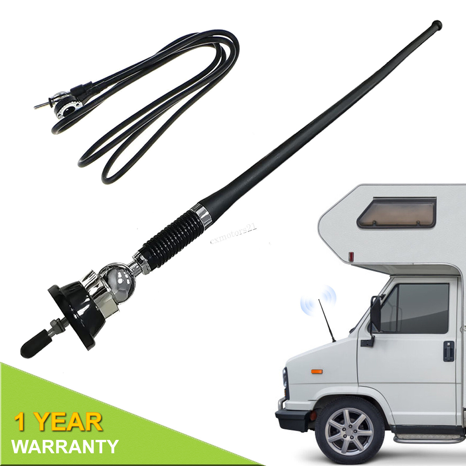 RV Camper Radio Antenna FM AM Mast Waterproof for Coachman 5th Wheel Motorhome