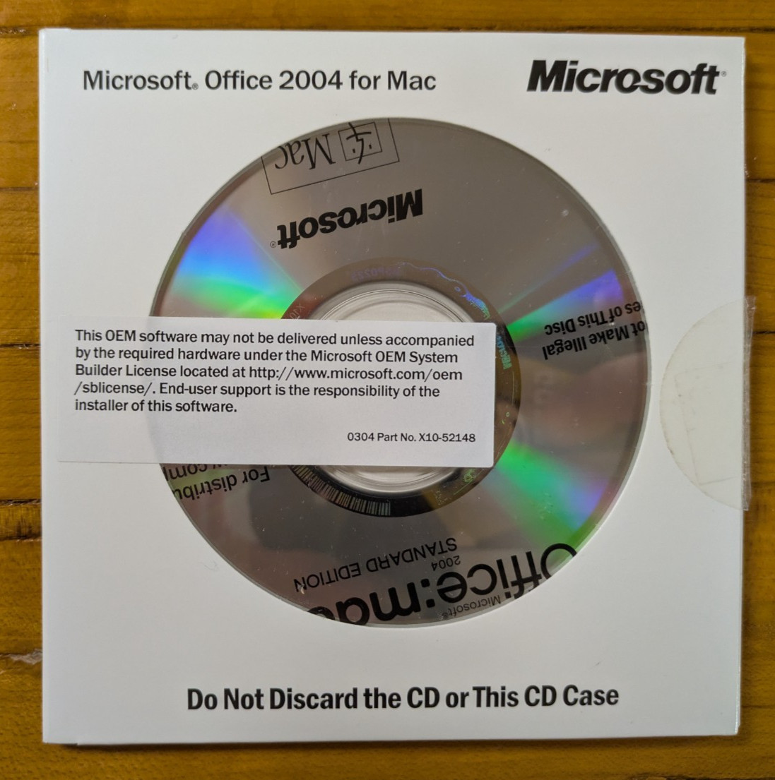 Microsoft Office (2004) for Mac - Standard Edition - Product Key Is Included NEW