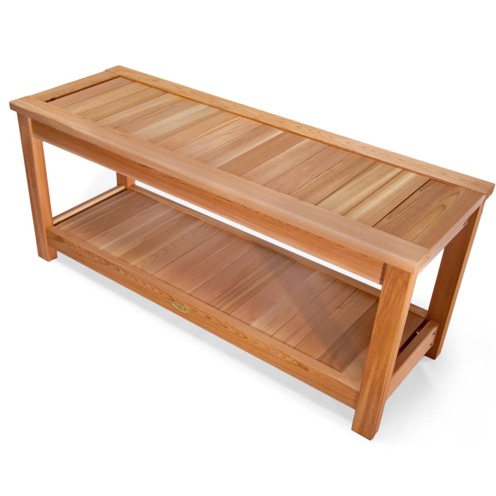 All Things Cedar 44” Deluxe Wood Sauna Bench, Indoor Outdoor Seating (For Parts)