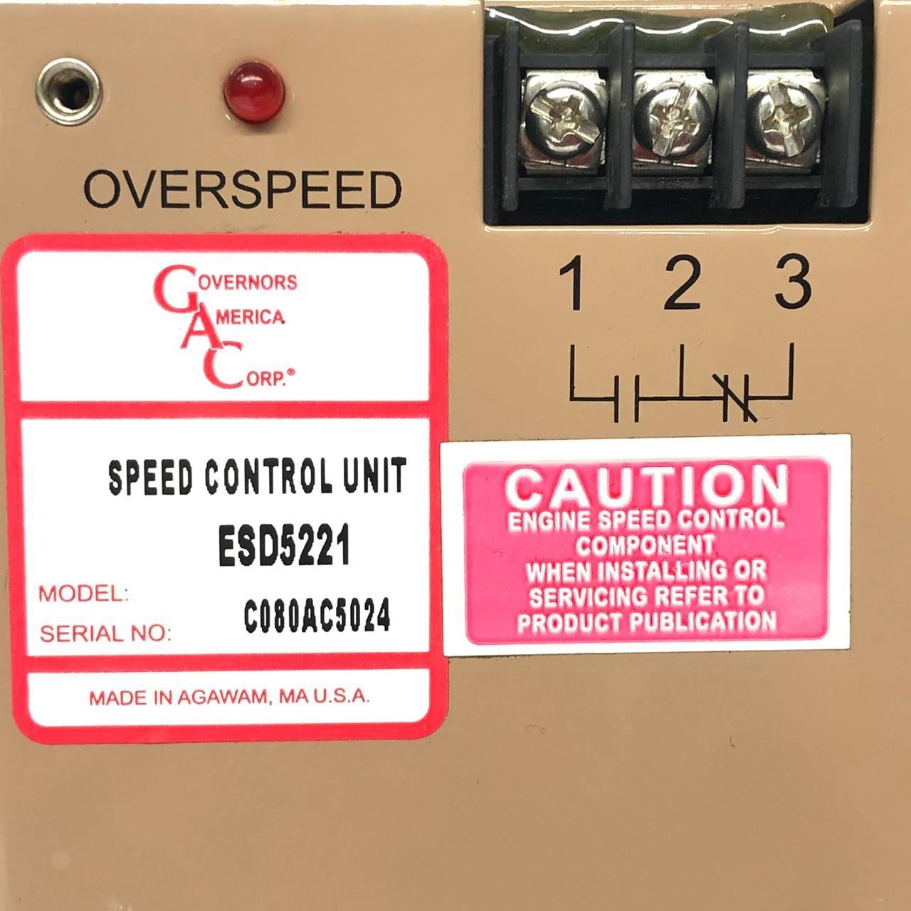 SPEED CONTROL UNIT ESD5221 GOVERNORS SPEED CONTROL UNIT FREE FAST SHIPPING