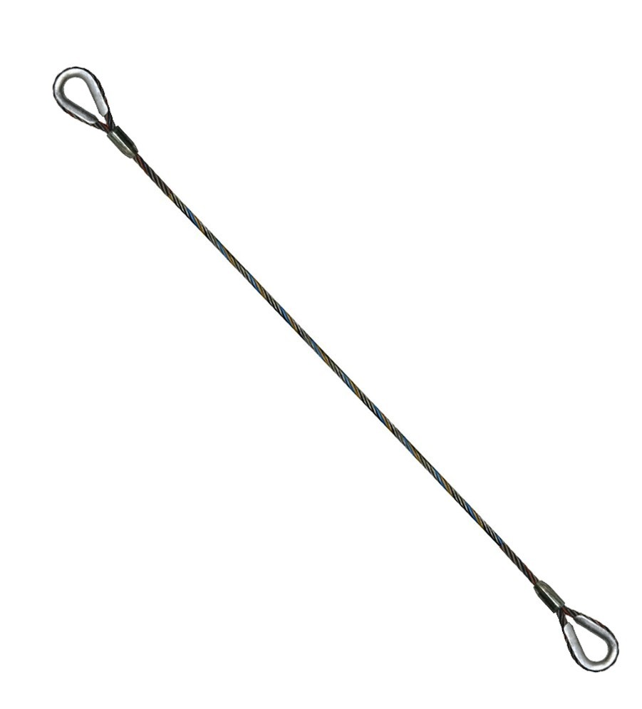 1/2" x 6'  Wire Rope Sling with Stainless Steel Thimbles Marine Rigging HD