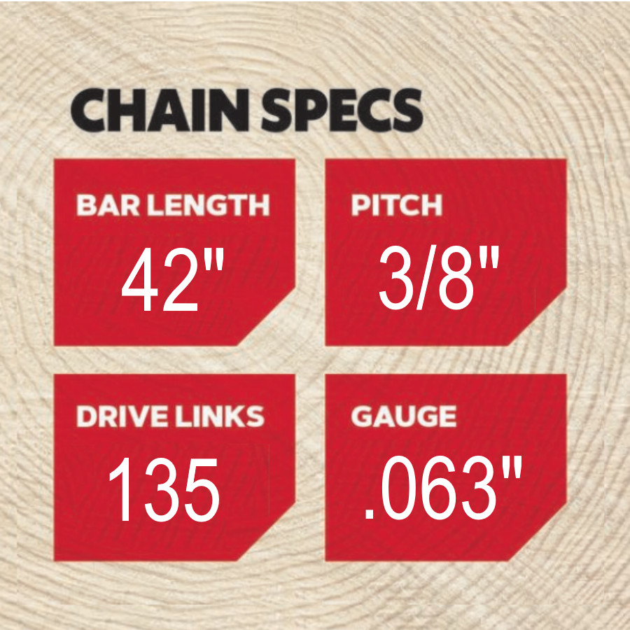 2-Pack 42" Full Chisel Chains Fits Stihl MS 660, MS 661, MS 880, 75EXJ135G(2)