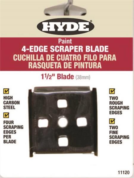 NEW HYDE 11120 4 EDGE CARBON STEEL PAINT SCRAPER TOOL REPLACEMENT BLADE 6961221
