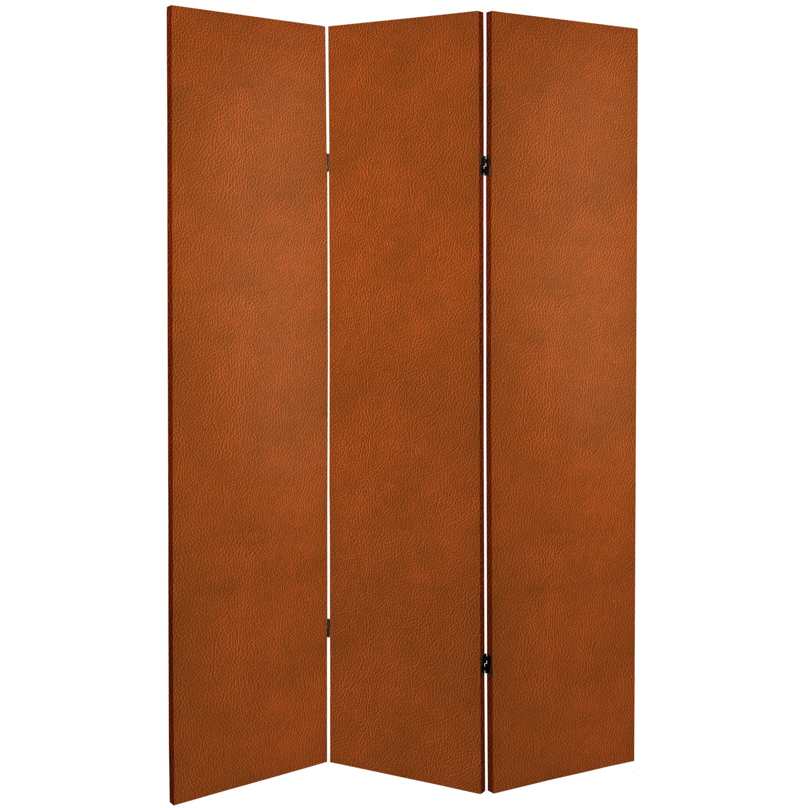 6 ft. Tall Double Sided Leather Pattern Print Canvas Room Divider