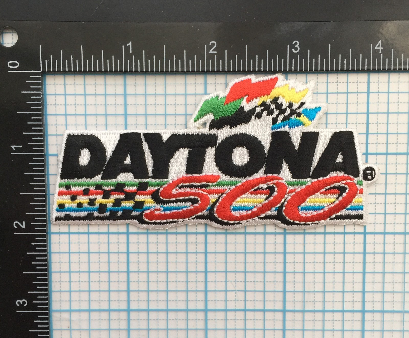 VINTAGE NASCAR DAYTONA 500 RACING 4" IRON ON PATCH B9