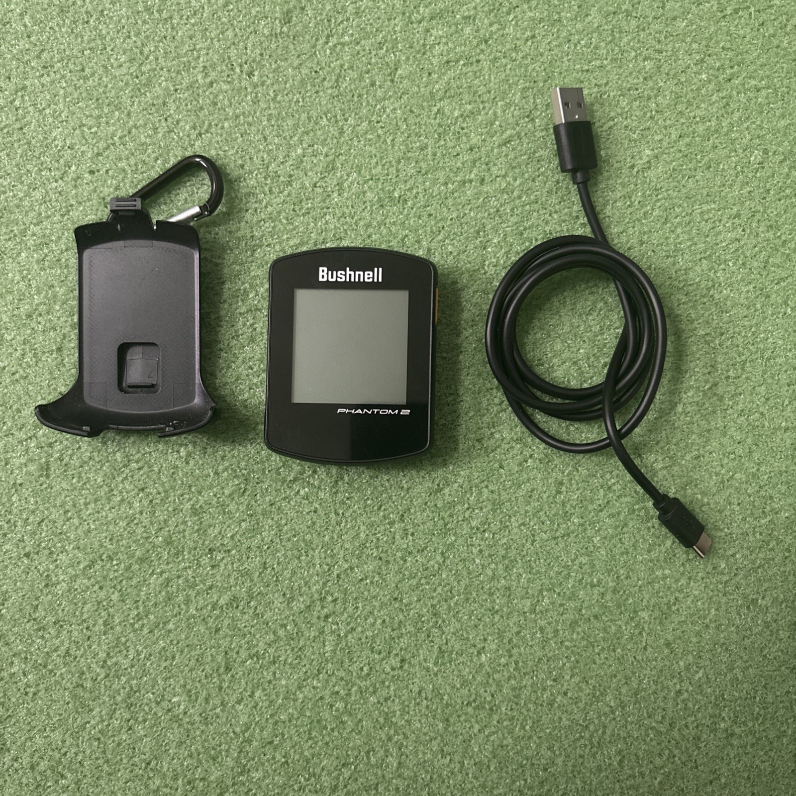 Bushnell Phantom 2 Golf GPS Range Finder  Digital with Clip Case & Charger Cord