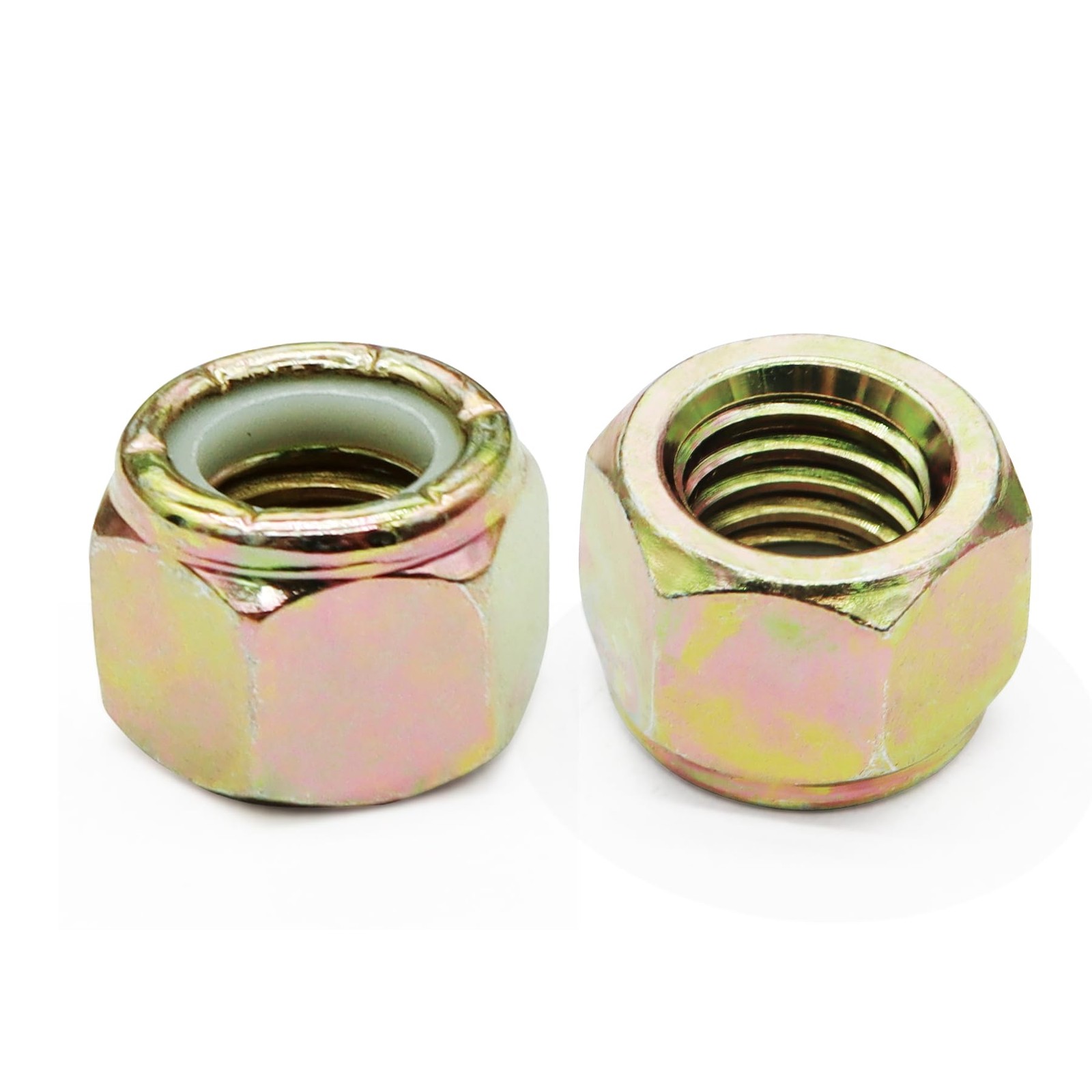 Grade 8 Coarse Lock 1/2"-13, 0.5 inches diameter, 0.6 height, Yellow