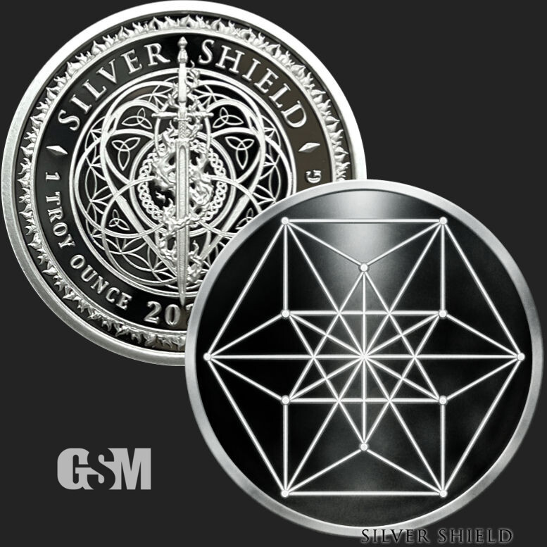 2021 Silver Shield VECTOR EQUILIBRIUM - 1oz Proof - #17 in "Sacred Geometry"