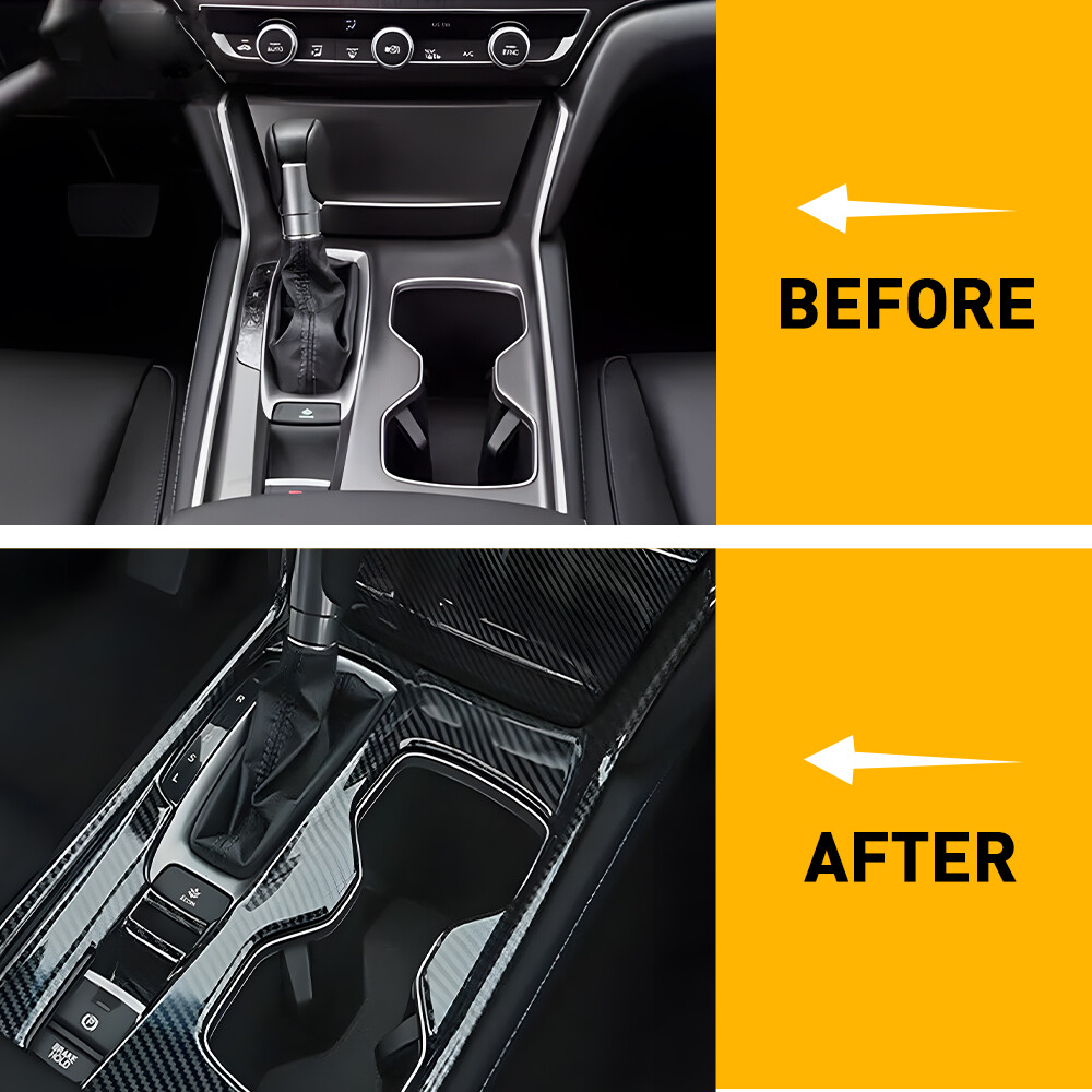 Carbon Fiber Interior Gear Shift Panel Frame Cover For Honda Accord 2018-2022 H