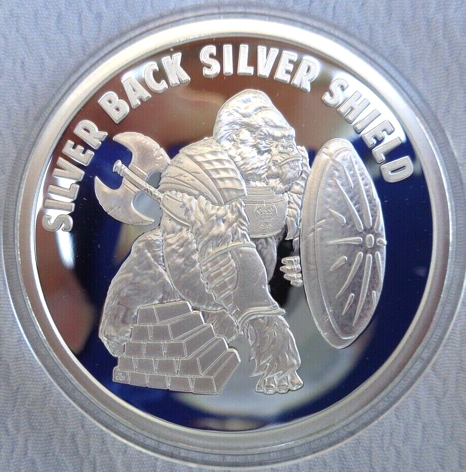 1 oz. 2021 SILVER BACKED SILVER SHIELD #6 Mini-Mintage Proof .999 fine silver