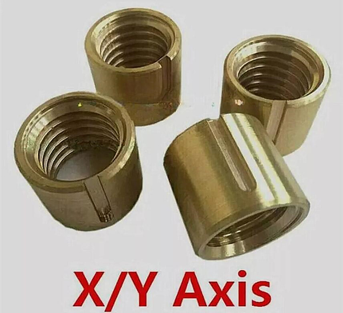 2Pc Milling Machine Brass Cross Feed Copper Nut YX Axis Mill Part For Bridgeport